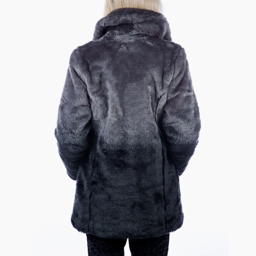 Isaac Mizrahi Faux Fur Coat - Picture 3 of 6